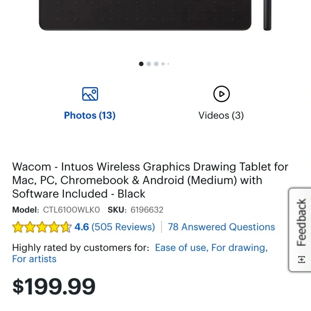 NWT Wacom Intuos Tablet